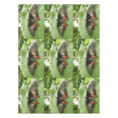 Zwarte rode en gouden vlindertablet tafelkleed (Voorkant)