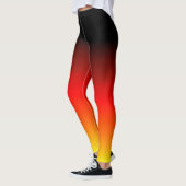 Zwarte rode gele gradiënt leggings (Links)