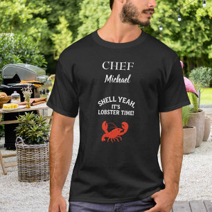 Zwarte rode kreeft Crawfish boil chef kok quote T-shirt