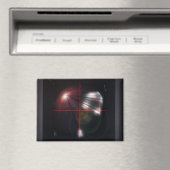 Zwarte Rode Kruisvormige Maanmagnet Magneet (Insitu (Vaatwasser))