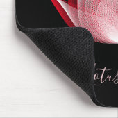 Zwarte Rode Lotus Moire Tekening Bloem Grafische Y Muismat (Hoek)