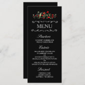 Zwarte & Rode Rozen LIEFDE Matching Wedding Menu (Voorkant / Achterkant)