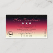 Zwarte rode witte gradiënt met reservediamanten Vo Visitekaartje (Achterkant)
