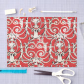  zwarte rode zwart Damask-ontkoppeling Tissuepapier (Craft)