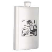 Zwarte roestvrijstalen erlenmeyer voor dames flacon (Rechts)