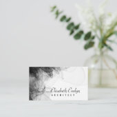 Zwarte rokerachtergrond visitekaartje (Staand voorkant)