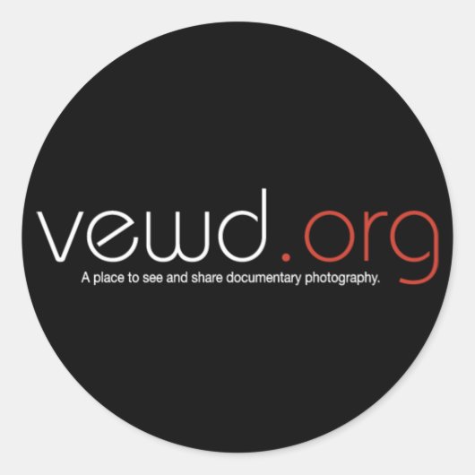 Zwarte ronde sticker (Voorkant)