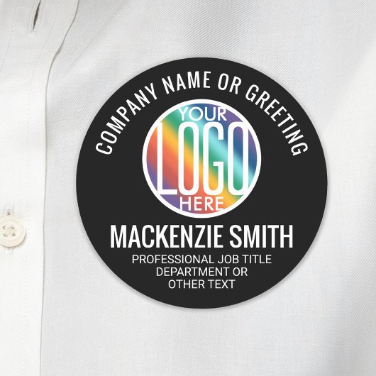 Zwarte Ronde voor professionele Logo Naamplaatje