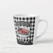  zwarte rondweg Buffalo met kerstmis Latte Mok (Rechts)