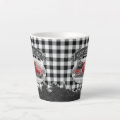  zwarte rondweg Buffalo met kerstmis Latte Mok (Voorkant)