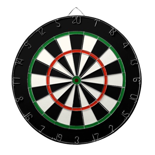 Zwarte Rood- en Groen Regelbord Dartbord (Voorkant)