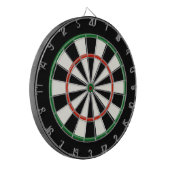 Zwarte Rood- en Groen Regelbord Dartbord (Voorkant Links)