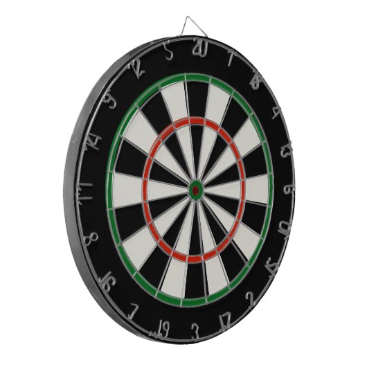 Zwarte Rood- en Groen Regelbord Dartbord (Voorkant Links)