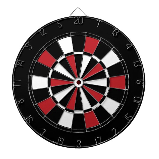 Zwarte Rood- en Wittekentaart Dartbord (Voorkant)