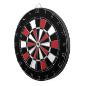 Zwarte Rood- en Wittekentaart Dartbord (Voorkant Rechts)