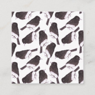 Zwarte roofvogels waterverf informatiekaartje