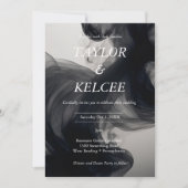 Zwarte rook bruiloft kaart (Voorkant)