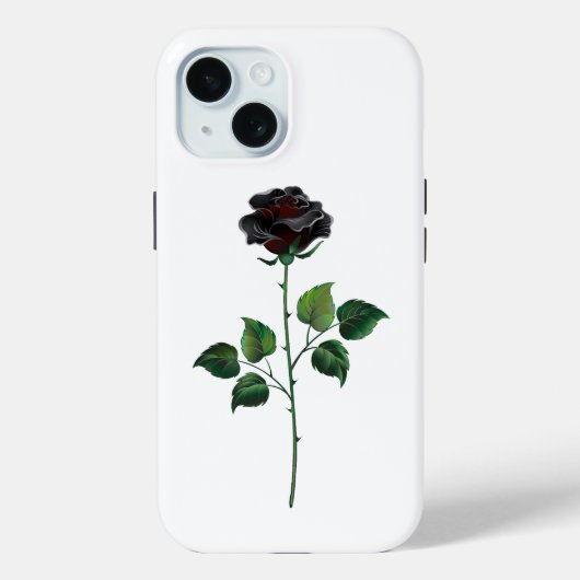 Zwarte roos bloem Case-Mate iPhone case (Achterkant)