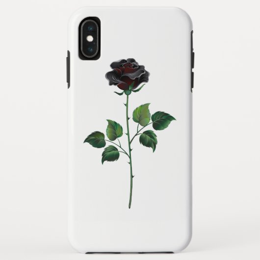 Zwarte roos bloem Case-Mate iPhone case (Achterkant)