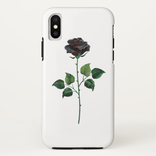Zwarte roos bloem Case-Mate iPhone case (Achterkant)
