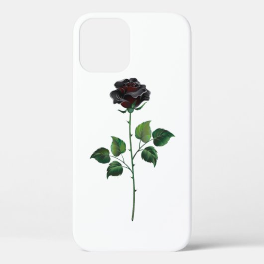 Zwarte roos bloem Case-Mate iPhone case (Achterkant)