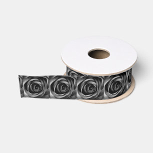 Zwarte Roos bloem decoratieve Vintage Grosgrain Lint