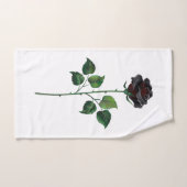 Zwarte roos bloem handdoek (Handdoek)