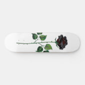 Zwarte roos bloem skateboard (Horizontaal)