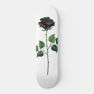 Zwarte roos bloem skateboard
