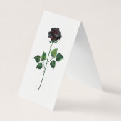 Zwarte roos bloem visitekaartjes (Voorkant)
