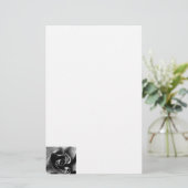 ZWARTE ROOS BRIEFPAPIER (Staand voorkant)