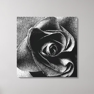 ZWARTE ROOS CANVAS AFDRUK