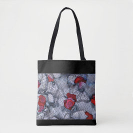 Zwarte Roos Canvas tas
