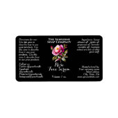 Zwarte Roos druppelfles etiket 2.375 x 1.25 (Voorkant)