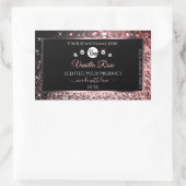 Zwarte Roos Gold Glitter Product Labels Logo juwel (Tas)