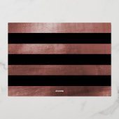 Zwarte & Roos Gold Script Enterprise Party Folie Uitnodiging (Achterkant)