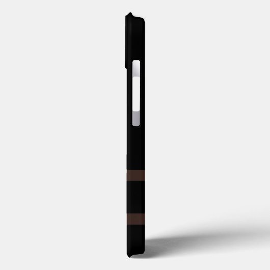Zwarte roos goudmonogram initiaal Case-Mate iPhone case (Achterkant / Links)