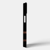 Zwarte roos goudmonogram initiaal Case-Mate iPhone case (Achterkant / Rechts)