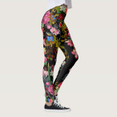 Zwarte  Roos Leggings (Rechts)