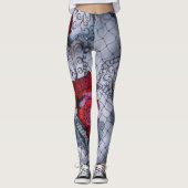 Zwarte Roos Leggings (Voorkant)