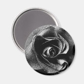ZWARTE ROOS MAGNEET (Voorkant / Achterkant)