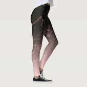 Zwarte Roos marmer Leggings (Rechts)