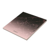 Zwarte Roos marmer Tegeltje (Zijkant)