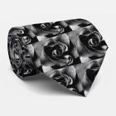 ZWARTE ROOS STROPDAS (Opgerold)
