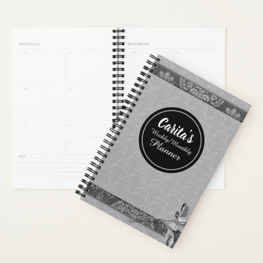 Zwarte Roos Wekelijks/Maandelijks Planner (Display)