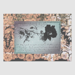 ZWARTE ROOS ZWARTE LACE HALLOEEN WEEFSELPAPIER TISSUEPAPIER