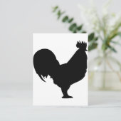 zwarte rooster briefkaart (Staand voorkant)