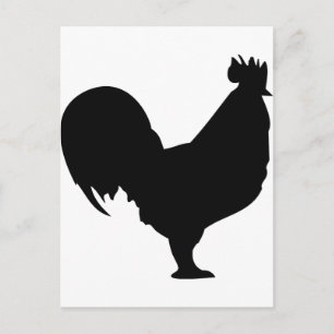 zwarte rooster briefkaart