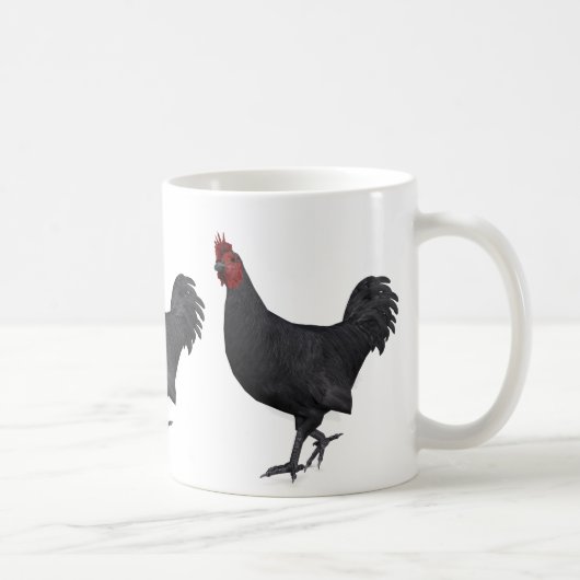 Zwarte rooster koffiemok (Rechts)