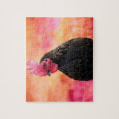 Zwarte rooster legpuzzel (Verticaal)